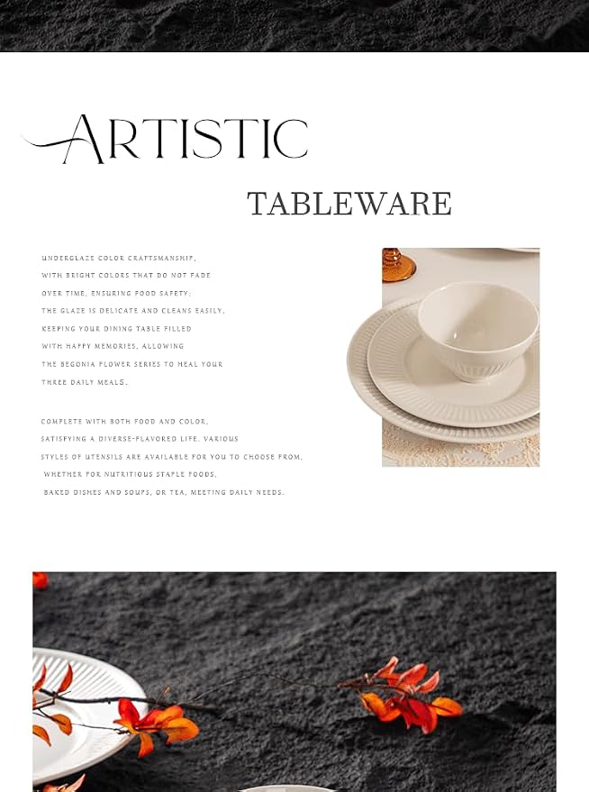 Dinnerware sets plates and bowls sets modern plates, Ceramic Dinnerware Sets - Image 6