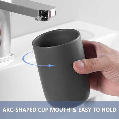 Matte Grey Toothbrush Holders for Bathrooms - Image 4