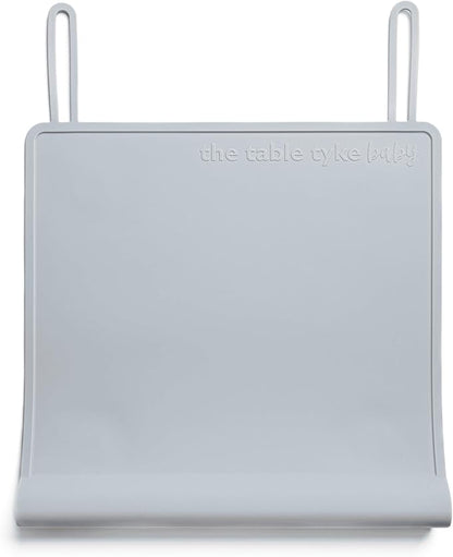 The Table Tyke Silicone Placemat with Table Edge Bumper for Baby Toddler Suction Cup Safety Mat (Slate Grey)