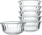 HillSpring Small Glass Bowls for Dessert, or Nuts, 4.5" Textured Bowls Set for by HillSpring