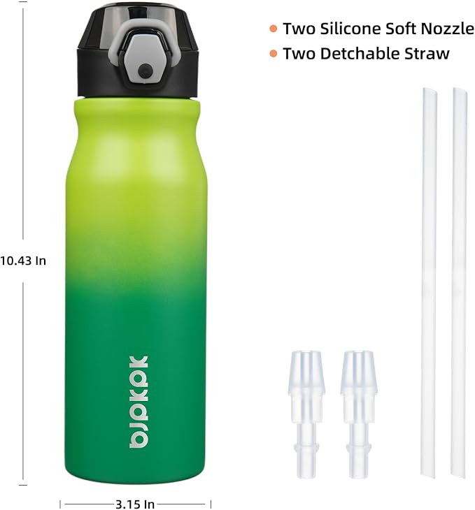 BJPKPK 25 oz Insulated Water Bottle, Stainless Steel Flask | Leak Proof Locking - Image 4