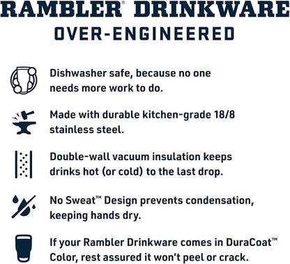 YETI Rambler 20 oz Stainless Steel Vacuum Insulated Tumbler w/MagSlider Lid - Image 4