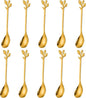 AnSaw Elegant Gold Leaf Handle Coffee Spoons by AnSaw