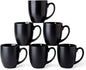 AmorArc 16 oz Coffee Mugs Set of 6, Large Ceramic Matte Black Coffee Cups | by AmorArc