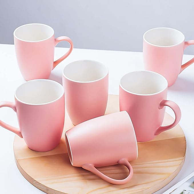 Coffee Mugs Set of 6, 12oz Ceramic Coffee Mugs by Unknown