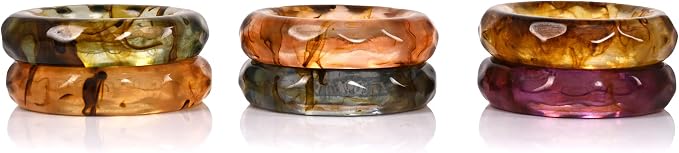 Resin Napkin Rings, Spring Color Epoxy Holders | Epoxy resin, glossy finish - Image 7