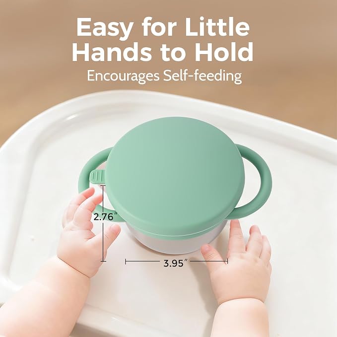 2 Pack Stainless Steel Spill Proof Snack Cup - Image 3