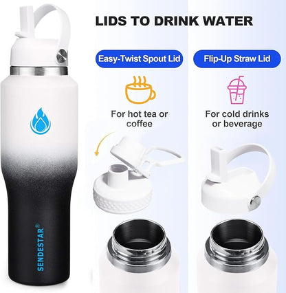 SENDESTAR SENDESTAR 40oz Stainless Steel Water Bottle, Double Wall Vacuum - Image 4