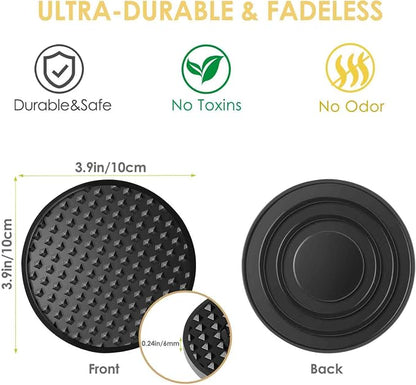 Silicone Coasters 6 Pack with Holder, Drink Coasters Set - Image 2