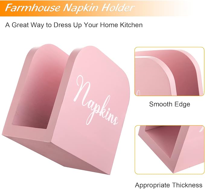 ALELION Pink Napkin Holder for Table - Image 6