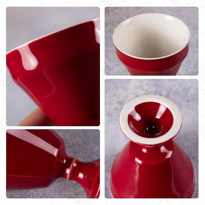 KAMMAK Tea Cup, 3oz Small Tea Cups Set of 2, Ceramic Tea Cups - Image 5