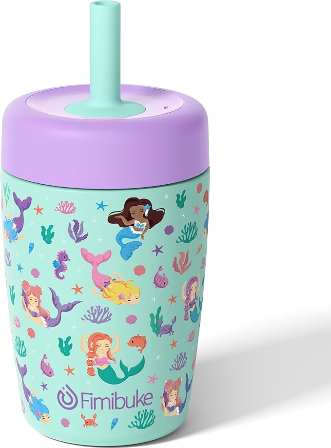 Fimibuke Toddler Cups Spill Proof, 12 OZ Sippy Cup by Fimibuke