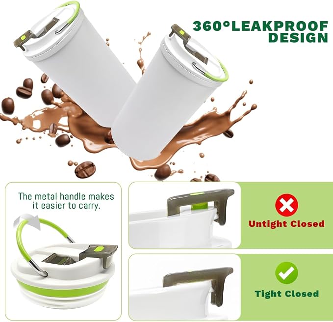 SPLMIFA Travel coffee mugs leak-proof, reusable coffee cup - Image 5