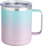 MEWAY 12oz Coffee Mug With Handle and Sliding Lid, Stainless Steel Travel by MEWAY