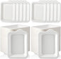 Remerry 300 Pcs Small 4 Inch Paper Plates Bulk Disposable Plates Paper White Square Dessert Cake Party Snack Sugarcane Bagasse Fiber Wedding Birthday Dinner Graduation Pet Feeding (4.13 x 5.51 Inch)