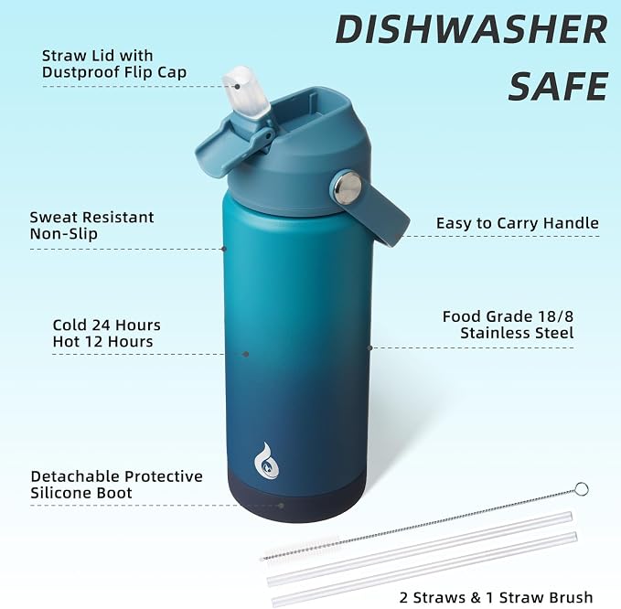 BJPKPK 18oz Insulated Water Bottle, Stainless Steel Bottle - Image 3