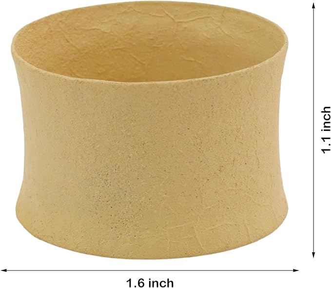 ITOS365 Cream Napkin Rings Set of 12, Round Metal Napkin Ring Holder, Napkin - Image 6
