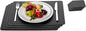 Nikalaz Set of Black Placemats and Coasters, 4 Table Mats and 4 Coasters, Recycled Leather, 18'' x 13''