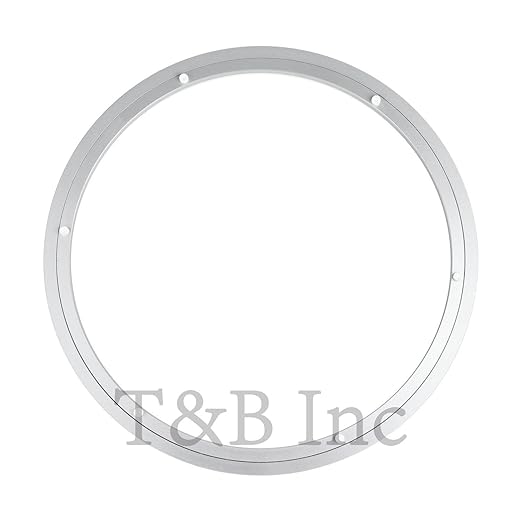 TamBee 18 Inch Lazy Susan Hardware Kit - Heavy Duty Aluminum Turntable Bearing with Metal Rotating Ring Mechanism Lazy Susan Parts for Puzzle Boards, DIY Projects (Base Only)