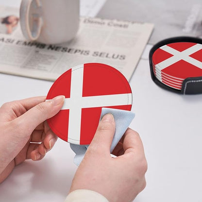 Danish Flag Coasters for Drinks - Image 5