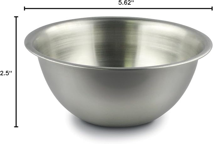 Fox Run Brands 1/2-Quart Stainless Steel Mixing Bowl, Eggs & Dressings | Stable - Image 7