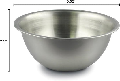 Fox Run Brands 1/2-Quart Stainless Steel Mixing Bowl, Eggs & Dressings | Stable - Image 7