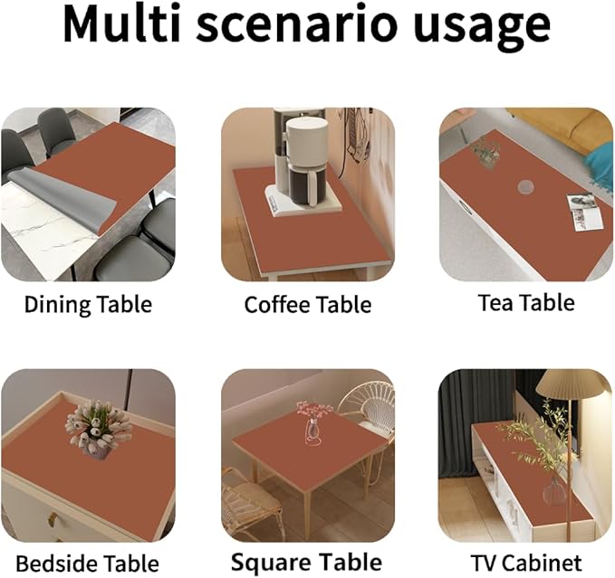 Leather Dresser Cover,1.8mm Thick,14x40 Inch,Dresser Protector Top,Dresser Top Protector,Dresser Cover Top,Dresser Top Cover,Dresser Cover Top for Bedroom.(Brown+Gray,14x40)