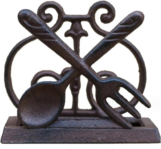 Exquisite Vintage Cast Iron Napkin Holder With Playful Standing Animal Motif - Elevate Elegance And Functionality In Your Table Setting (Tableware)