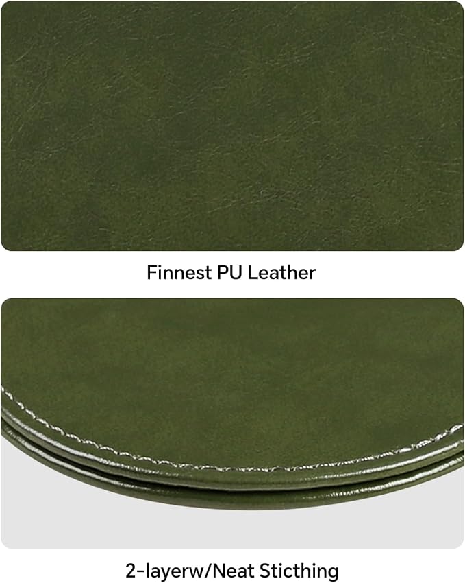 Leather Coasters Set of 6 with Holder, Tabletop Protection, Coffee Table & Bar - Image 5