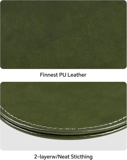 Leather Coasters Set of 6 with Holder, Tabletop Protection, Coffee Table & Bar - Image 5