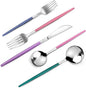 VANVRO Mirror Silver multicolor Silverware Set, 20-Piece Stainless Steel by VANVRO