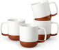 MALACASA Ceramic Coffee Mugs Set of 4, 11oz Coffee Cups, Modern Farmhouse Mugs by MALACASA