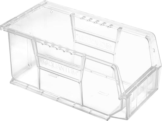 Hudson Exchange 11" x 5-1/2" x 5" Plastic Stackable Storage Bin and Hanging Container (Crystal Clear, 1 Pack)