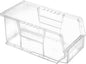 Hudson Exchange 11" x 5-1/2" x 5" Plastic Stackable Storage Bin and Hanging Container (Crystal Clear, 1 Pack)