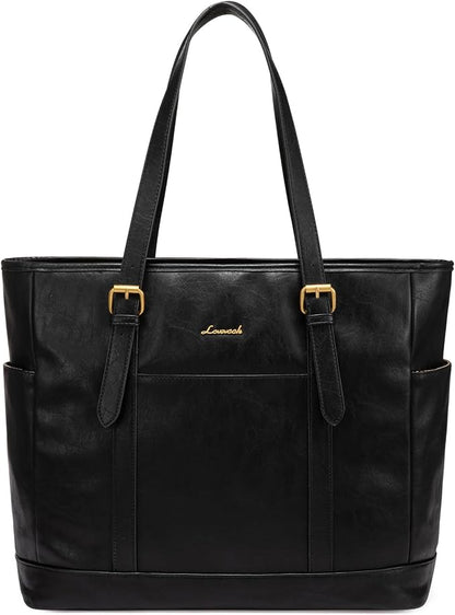 LOVEVOOK Laptop Tote Bag for Women, Leather Work Computer Briefcase Bag | Large by LOVEVOOK