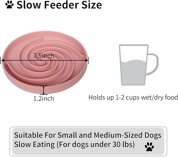 Bifeaw Slow Feeder Dog Bowls, Dishwasher Microwave Safe Silicone Puppy Puzzle - Image 6