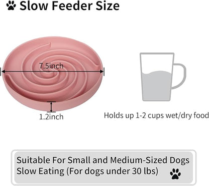 Bifeaw Slow Feeder Dog Bowls, Dishwasher Microwave Safe Silicone Puppy Puzzle - Image 6