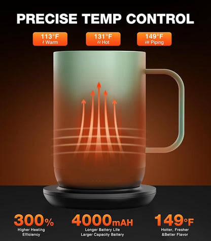 Kepwam Self-Heating Coffee Mug T1, 16oz Rechargeable Heated Coffee Mug - Image 2