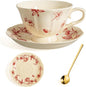 Vintage Fancy Porcelain Tea Cup and Saucer Set by Unknown