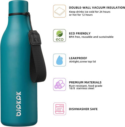 BJPKPK 25oz Insulated Water Bottle, Stainless Steel Bottle - Image 2