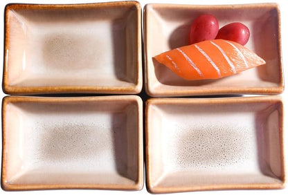 Ceramic Soy Sauce Dish Set of 4 by Whitenesser