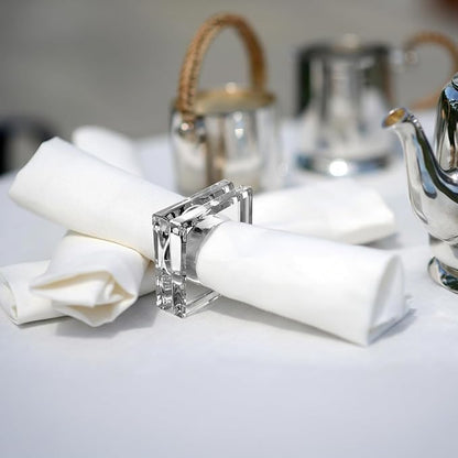 Set of 12 Heavy Crystal Glass Napkin Rings, Bridal Shower, Engagement Party & - Image 3