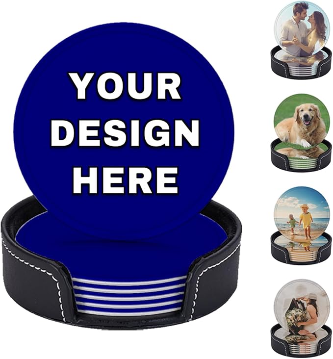 Custom Funny Coasters with Logo Picture Name by YHPHRTA