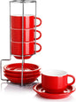 Sweese 2.5 Ounce Porcelain Stackable Espresso Cups by Sweese