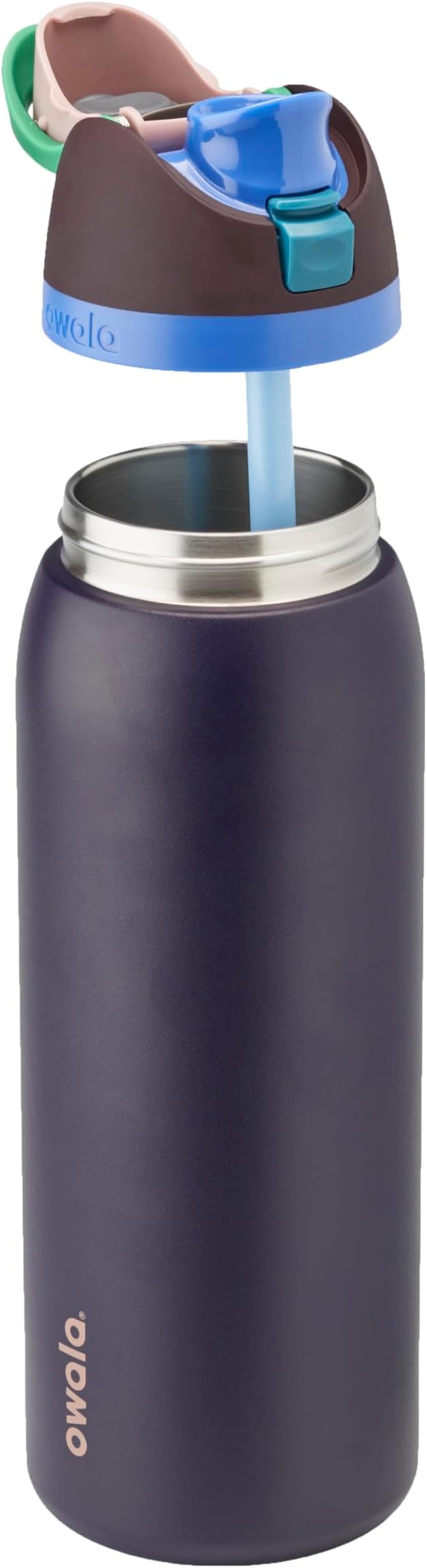 Owala FreeSip Stainless Steel Water Bottle 40 oz Night Safari - Image 2