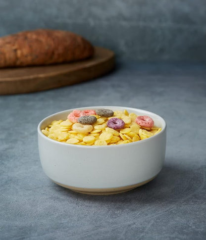 famiware Milkyway Cereal Bowl, Soup Bowls for 4, 25 Ounce Bowls Set for Kitchen, Bowl Set for Cereal Soup Rice Pasta Salad Oatmeal, Light Gray