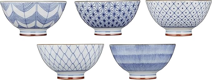 Saikai Pottery 19541 Arita Ware Kiyohide Kiln Rice Bowl, 5 Patterns, Old Dyed - Image 5