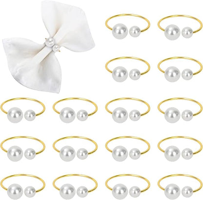 KPOSIYA Pearl Napkin Rings by KPOSIYA