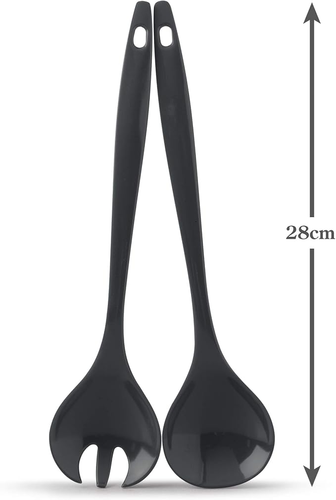 Zeal G205T Melamine Salad Server Set – Dark Grey - Image 3