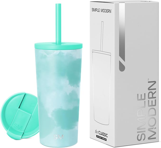 Simple Modern Iced Coffee Tumbler, Insulated | 24oz | Tie Dye | Reusable by Unknown